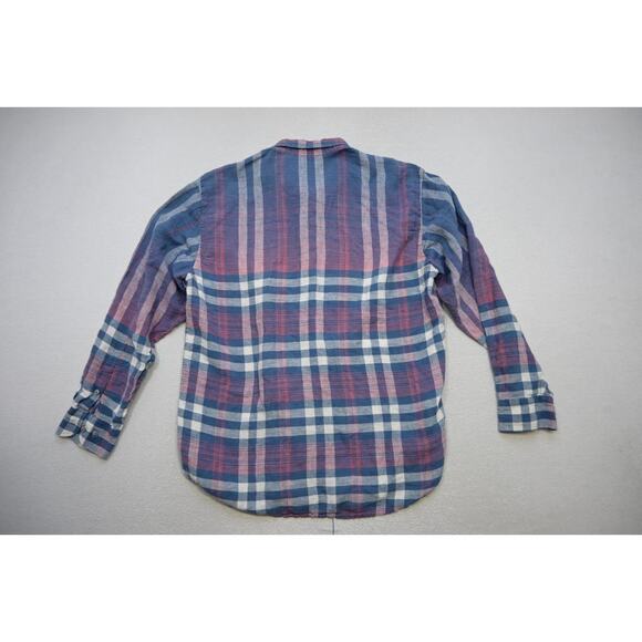 Tommy Bahama Plaid Linen Blend Button Up Shirt Long Sleeve Mens Sz XL - Picture 7 of 7